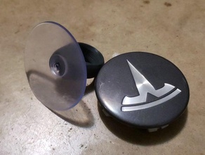 center cap removal ring tesla model 3 aero wheels wheel suction cup 3d print model - Mito3D