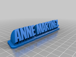 anne name plate customized 3d print model - Mito3D