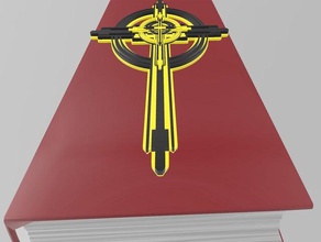 multi-material buen libro de la biblia cruz bueno santa religión los religiosos 3d print model - Mito3D