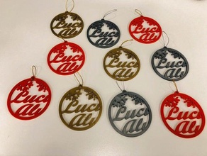 letrero personalizado luci y ali arbol de navidad la decoración adorno el árbol decoracion decorativos 3d print model - Mito3D