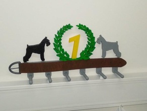 schnauzer medal hanger award dogs 3d print model - Mito3D