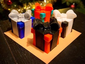 decorative two-color gift box multi color 3d print model - Mito3D