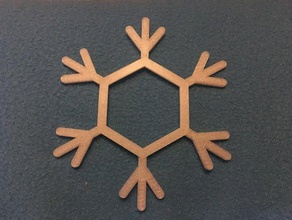 snowflake picture frame 3d print model - Mito3D