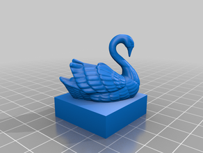 swan lego duplo compatible brick doplo 3d print model - Mito3D