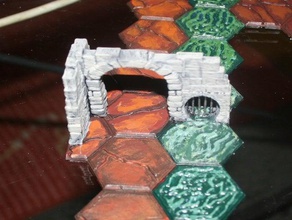 gloomhaven - sewer grate archway thin terrain miniatures 3d print model - Mito3D