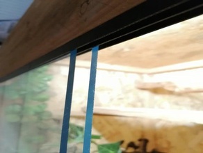 rail vitre plexi coulissante verre maison plexiglas de profil le reptile serpent terrarium vitré 3d print model - Mito3D