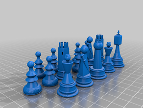 3d jogo de xadrez 3d print model - Mito3D