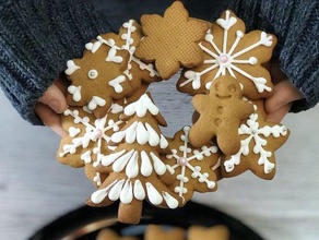 cookie cutters christmas wreath baking cake chocolate cookies cookiesofinstagram homemade 3d print model - Mito3D