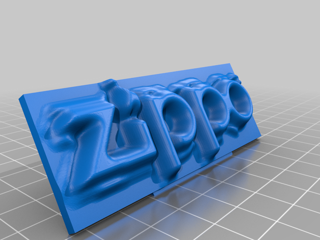 zippo logo display sign 3D print model - Mito3D