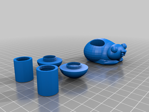 par pokemon sel poivre shaker ménage de nintendo paramétrique salière 3d print model - Mito3D