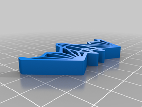 mon personnalisés origami chauve-souris personnalisé 3d print model - Mito3D