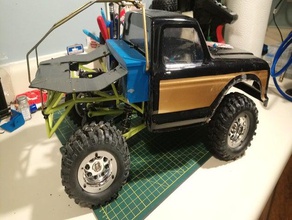 wltoys 12428 front shock mount fall guy crawler truck lasercut rc car scaler suspension 3d print model - Mito3D