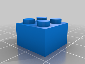 lego-like 2x2 personnalisé 3d print model - Mito3D