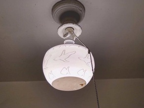 ceiling bulb lamp shade 3d print model - Mito3D