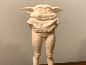 baby yoda long legs cursed sexy star wars tall child 3d print model - Mito3D