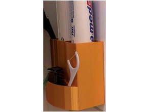 toothpaste holder bathroom halter rasierer shaver wall hanger toothbrush wandhalter wandhalterung zahnb&uuml rste 3d print model - Mito3D