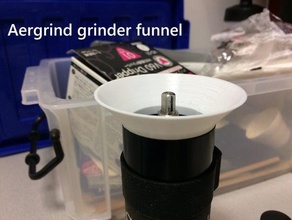 funnel knock aergrind coffee grinder made 3d print model - Mito3D