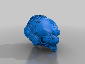 skull servitor - cosplay scale trophy 40k 3d print model - Mito3D