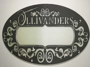 étiquette olivander harry potter de la baguette magique olivanders olivender 3d print model - Mito3D