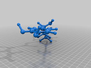 l'adrénaline de la molécule biologie comme 3d print model - Mito3D