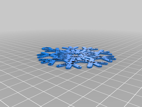 snowflake ornaments 3d print model - Mito3D