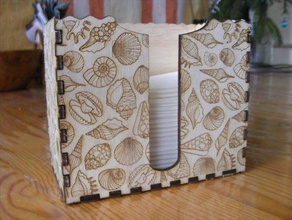 paper tissue handkerchief holder lasercut 3d print model - Mito3D