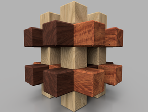 cube 3dpuzzle art bois decoration puzzle wood woodworking 3d print model - Mito3D