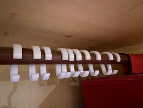 clothes hanger 255mm rail eg ikea cloth hook 3d print model - Mito3D