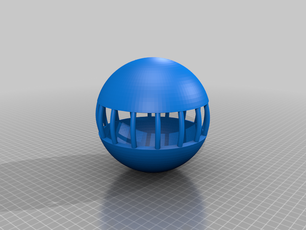 ball partly open 3D print model - Mito3D