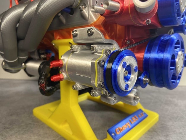 14 15un compresor de aire acondicionado extensión ls3 chevy motor 3D print model - Mito3D