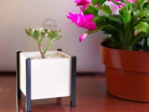 modern square planter box cacti cactus indoor garden succulents succulent holder suculent 3d print model - Mito3D