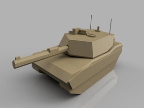 desktop-tank m1a1 tank - Drucke ohne Unterstützung abrams 3d print model - Mito3D