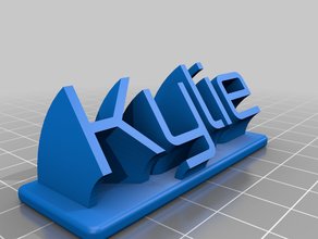 kylie nameplate customized 3d print model - Mito3D