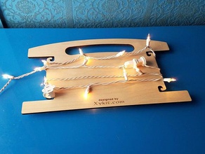 christmas light holder lights laser lasercut lasercutter cut cutter engraver string tealight 3d print model - Mito3D