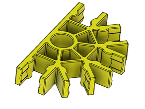 knex amarelo meio círculo construir prédio construção brinquedo brinquedos 3d print model - Mito3D