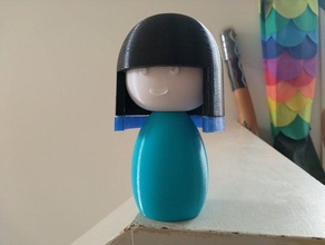 el muñeco japonés ningyo múltiples cara de color mmu 3d print model - Mito3D