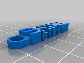 my customized message keychain - shine 3d print model - Mito3D