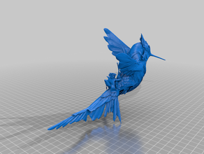squirrelfolk-Assistenten Reiten dire hummingbird montieren dungeons dragons 3d print model - Mito3D