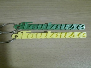 toulouse keychain 3d keychains created freecad v018 made 3d print model - Mito3D