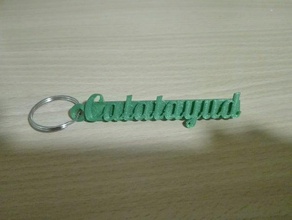 calatayud keychain 3d keychains created freecad v018 made 3d print model - Mito3D