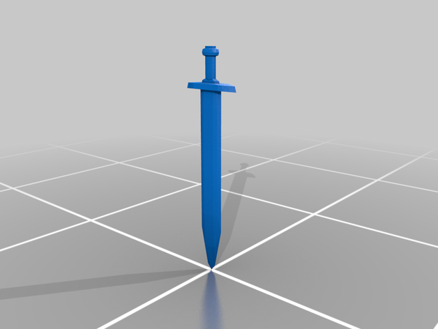 simple sword heavy 3D print model - Mito3D