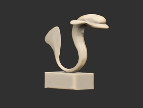 stilizzata, il delfino statue i delfini fable la scultura 3d print model - Mito3D