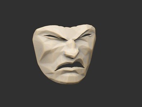 les masques de l'émotion x9 la colère le dégoût fable peur rire masque neutre sourire surprise clin d'œil bâillement 3d print model - Mito3D