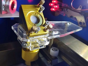 cloudray k40 laser head mount lasercut 3d print model - Mito3D