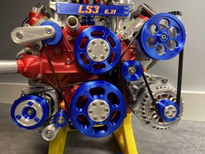 15ana gergi uzantısı ls3 chevy motor kayış 3d print model - Mito3D