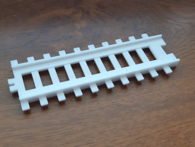 railway track - straight railroad train 3D print model - Mito3D