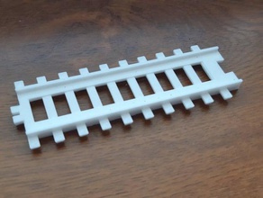 binario rettilineo la ferrovia ferroviaria traccia con il treno le rotaie del 3d print model - Mito3D