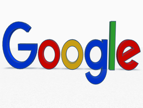 logotipo do google o 3d print model - Mito3D