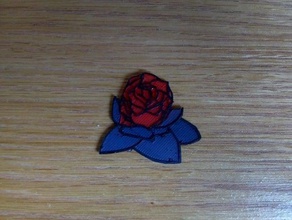 rose pin enamel flat jewelry safety 3d print model - Mito3D