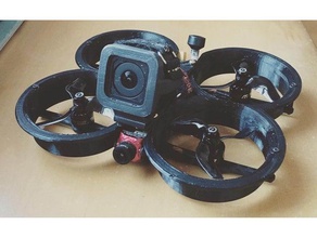 donut fpv cinewhoop duct & cam mount drone ducts gemfan gopro session quadcopter 3d print model - Mito3D